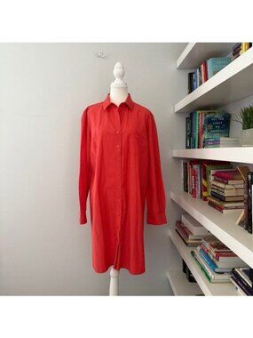 Finley Alex Roll Tab Weathercloth Shirt Dress Navy Sz XL